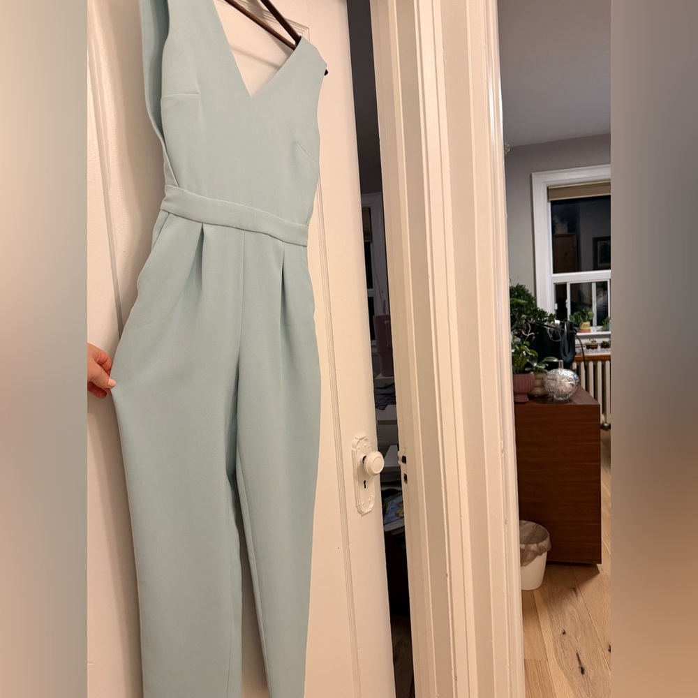 Massimo Dutti Light Blue Sleeveless Jumpsuit - Size 2 / EUR 34